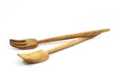 Dan Luttrell - Salad Serving Set, Maple with Mineral Oil Finish, 15 /2″ x 2 1⁄4″