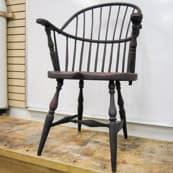 Gordon Kendrick - Windsor Chair, Beech, Maple, Red Oak, White Oak, Yellow Pine, and Heart Pine with Milk Paint Finish