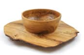 Chuck Mosser, One-Piece Bowl and Platter, Oak with Watco Oil Finish, 10″ x 3″