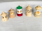 Chuck Horton - Miniature Lantern Ornaments, Unknown Hardwood, 2 3/4″– 3 3/4″ High X 2″ Diameter