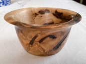 John Daniel - Hickory Bowl Filled with Voids, with wax finish. 4” high x 5” diameter