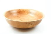 Bowl, maple with carnauba wax finish, 14″ x 4″.