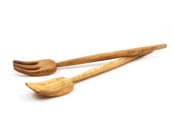 Salad serving set, maple with mineral oil finish, 15-1/2″ long.