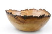  Red oak burl bowl, harvested in Chesterfield County, 19&quot; dia, 9-3/4&quot; high